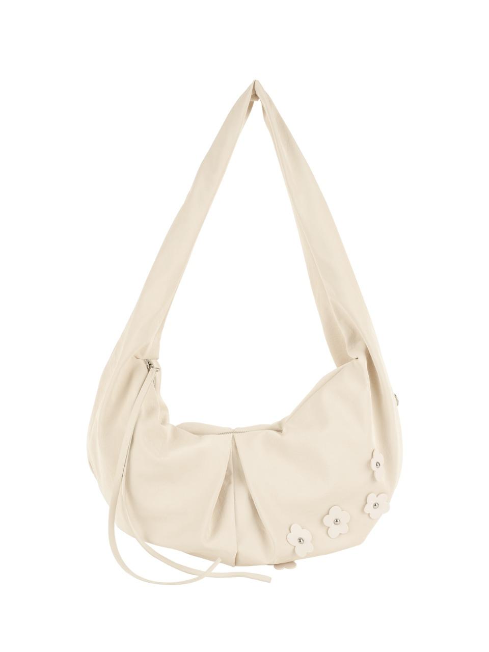 Bohemian floral hobo bag_cream