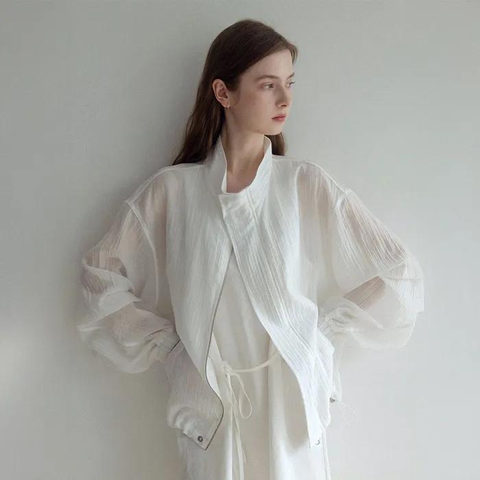 esy rainy neck wind Jacket_Ivory