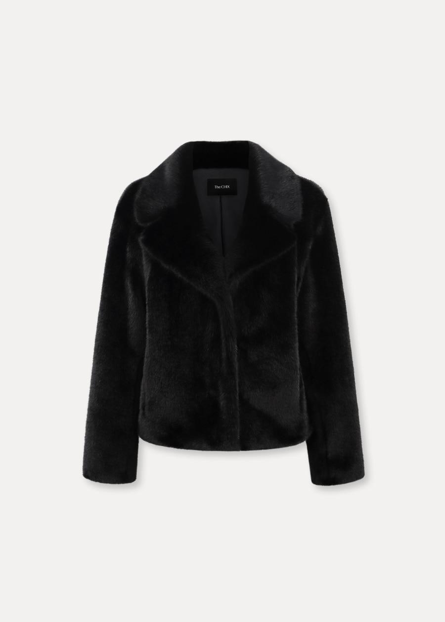 CHIXLABEL H 세린 밍크 퍼(FAUX) 자켓 -  Blackglama