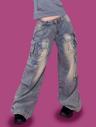 dutch pocket cargo denim pants