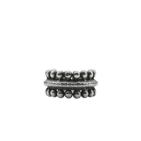 KAREN HILL TRIBE silver Ball Abstract open Ring