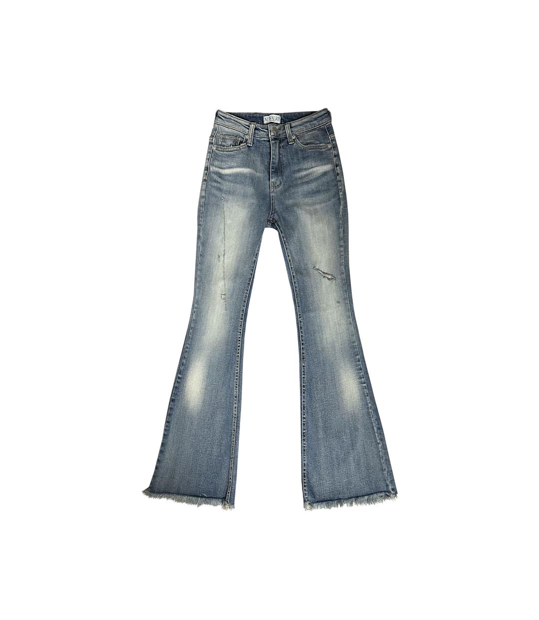 뉴얼린 NEWALRIN Long leg Cutting High waist Boot cut Denim