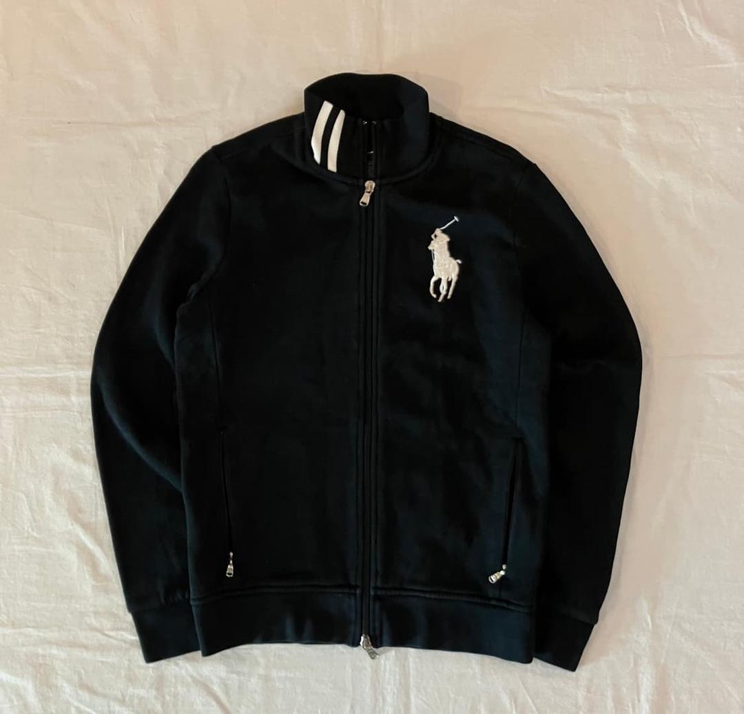 폴로 랄프로렌 딱붙핏 빅포니 코튼 집업 져지 블랙 | 후루츠패밀리