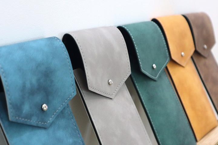 국내제작 푸에븦로 슬림 펜케이스 가죽 필통 학생 워싱 브러쉬 안경케이스