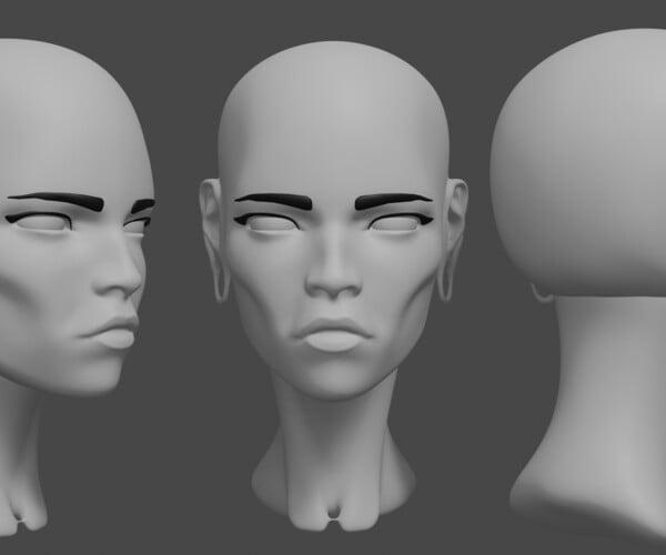 ArtStation - Stylized Female Head 01 | Resources