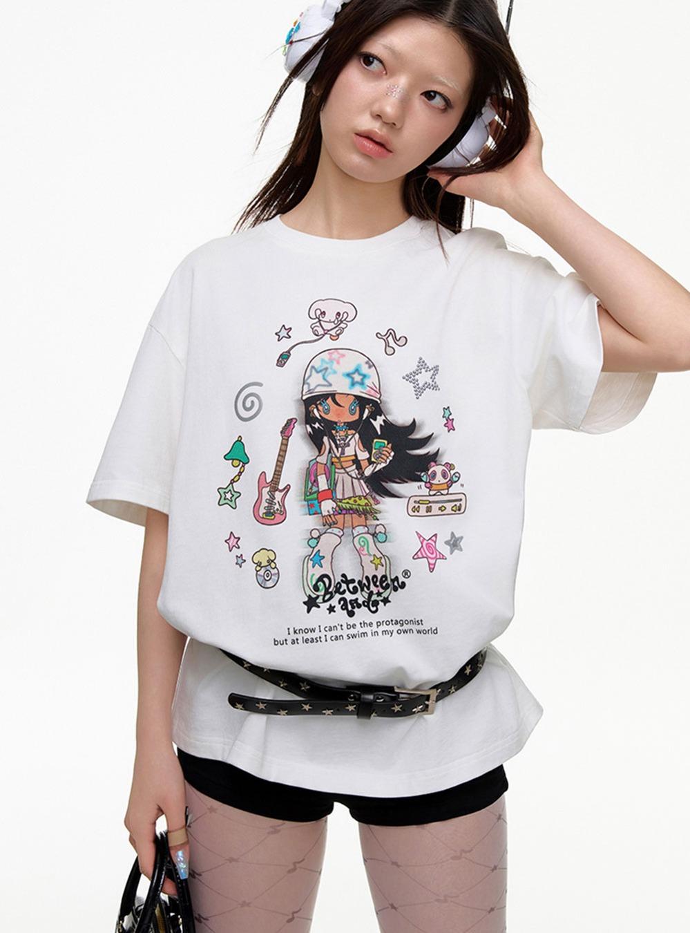 [BETWEENANDx Bird Bird One] Cotton T-shirt