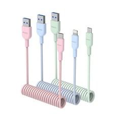 morac 트리플 롤롤 USB-5핀 + USB-8핀 + USB-C타입 고속 충전 케이블 세트