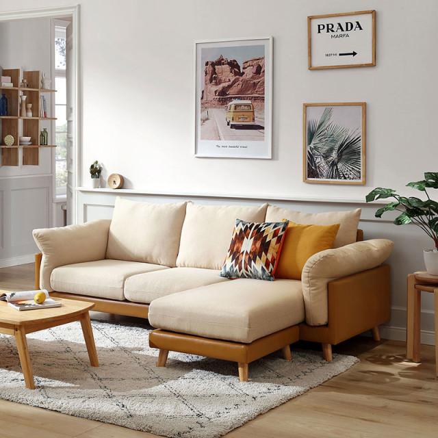 린지홈 모데라토 믹스&매치 패브릭 3인용 소파 스툴형 카우치형 쇼파