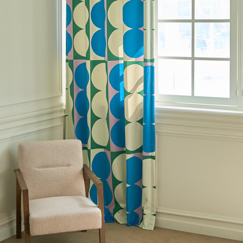 [드롭드롭드롭] 벨벳암막커튼 FULL OF HAPPINESS CREAM (240cm/270cm)