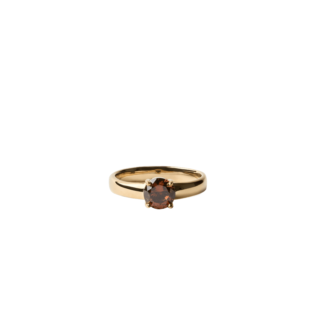 Smoky gemstone ring