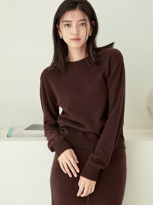Basic R-neck Pullover Knit (3Color)