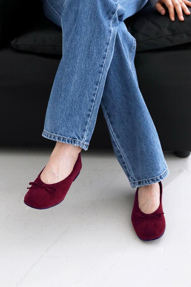 Ballet flat shoes_Brick Wine