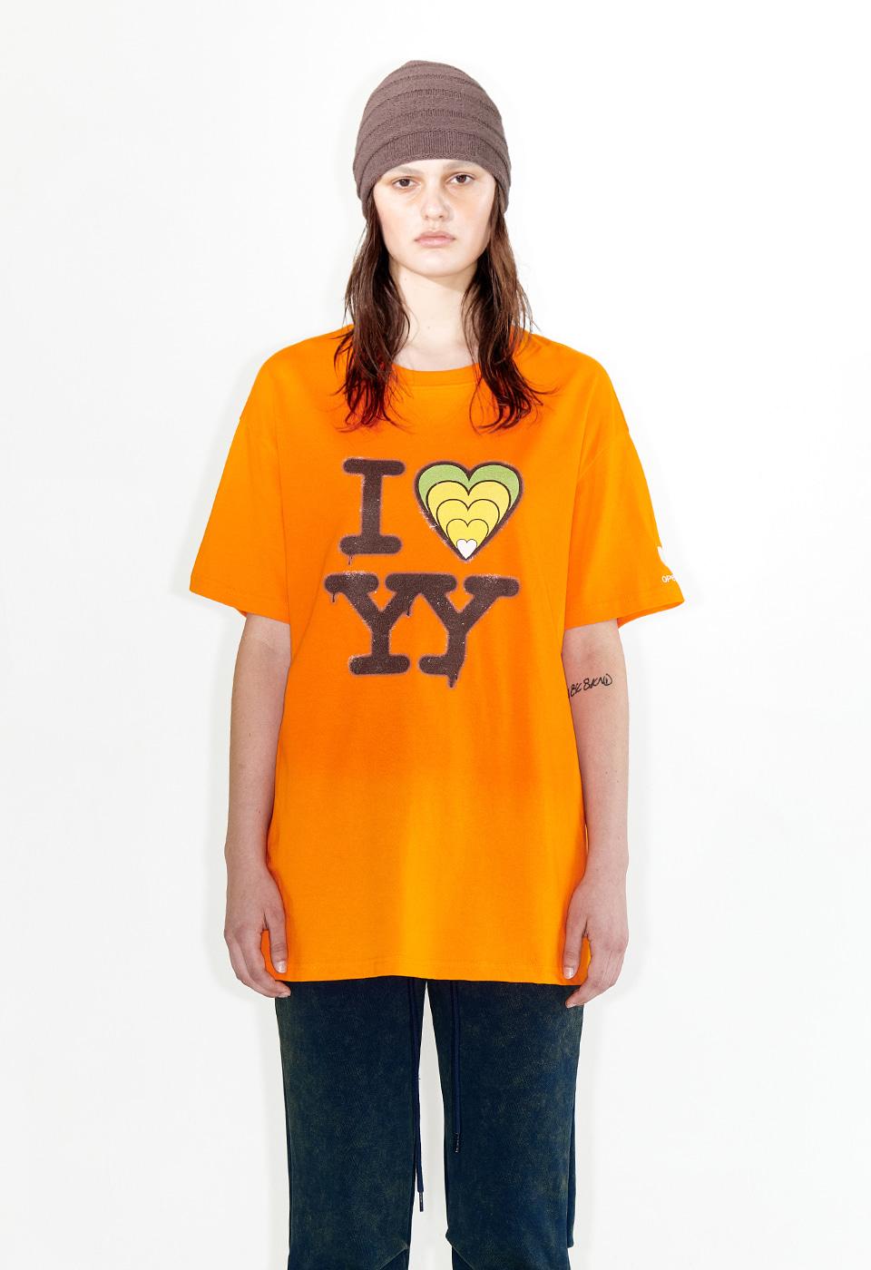 I LOVE YY BOX TEE, ORANGE