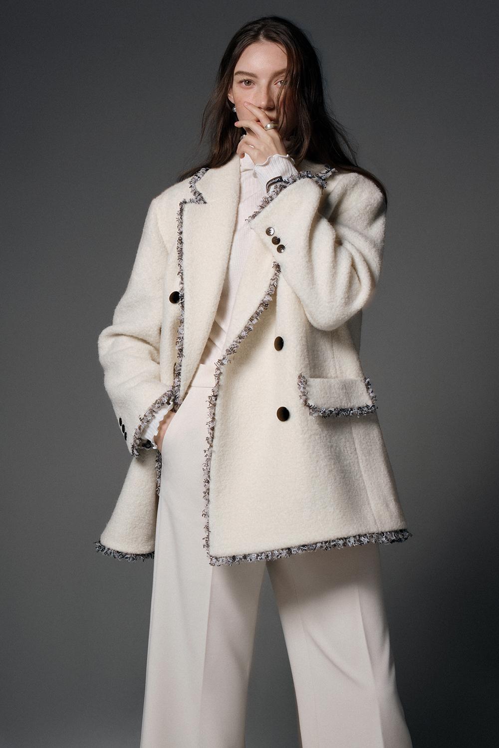 French Wool Boucle Tweed Jacket