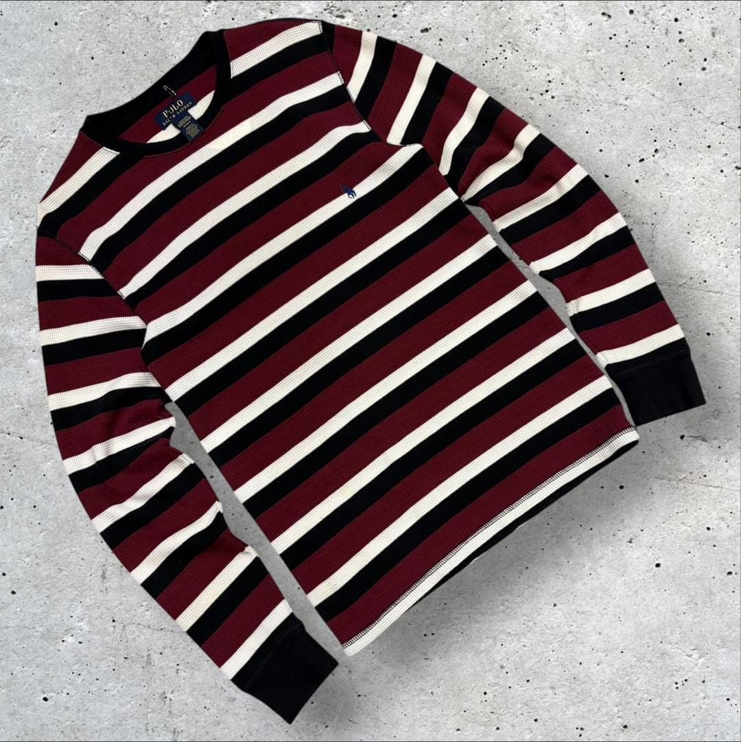[S] 폴로 랄프로렌 와플 스트라이프 긴팔 티셔츠 C6 | 후루츠패밀리