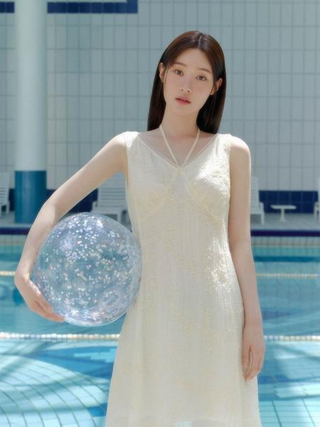 [온앤온] 절개 디테일 레이어드 원피스 NEW4MO625