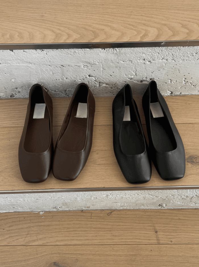 98도씨 [신상할인] 파트 스퀘어 말랑 플랫슈즈