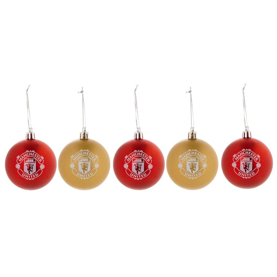 Manchester United Christmas Baubles - 5 Pack