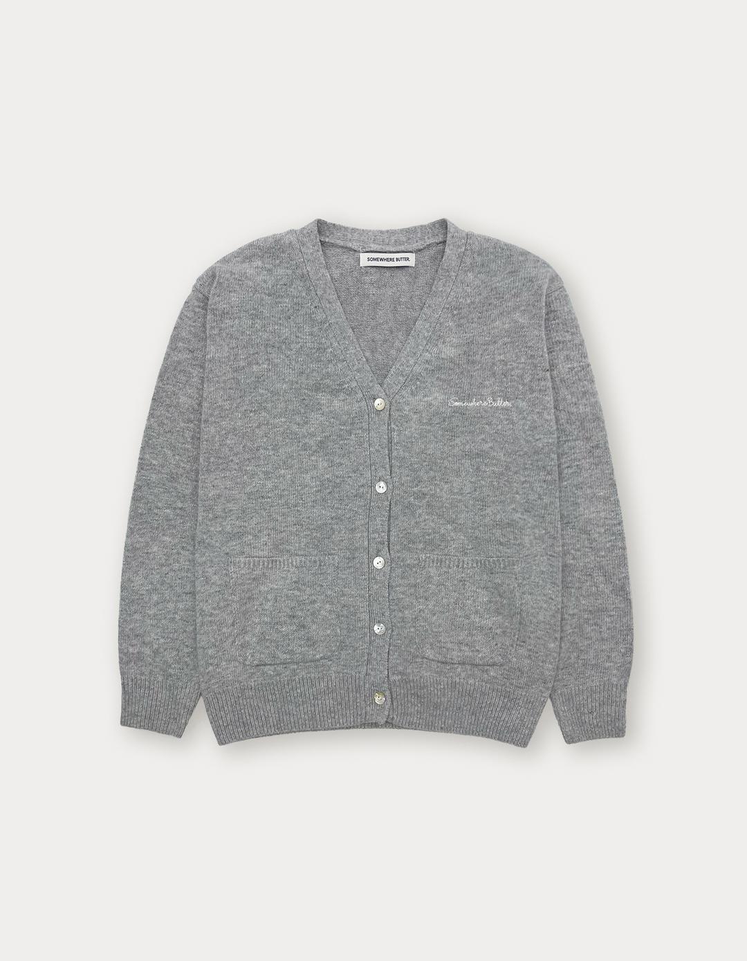 4th / Camilla V-neck Cardigan - Grey