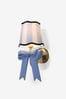 Cath Kidston Blue/White Stripe Canopy Bow Wall Light