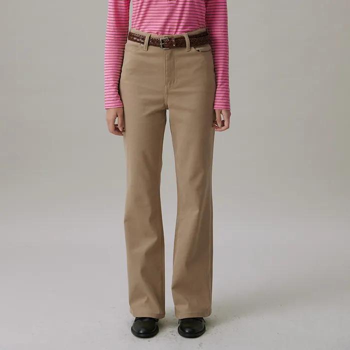 [3차 리오더] COTTON FLARED PANTS_BEIGE