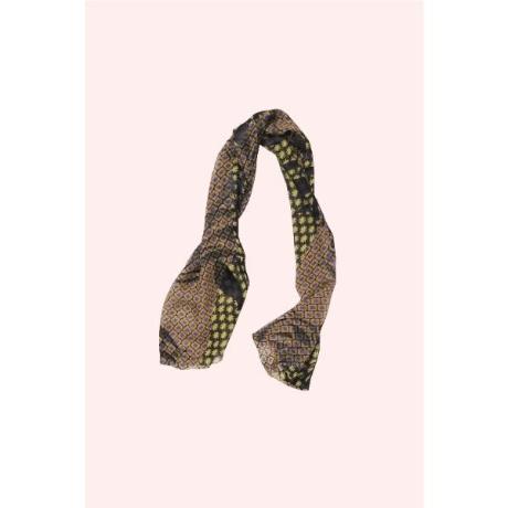 [100%정품] 해칭룸 멀티 패턴 Silk 스카프 블랙