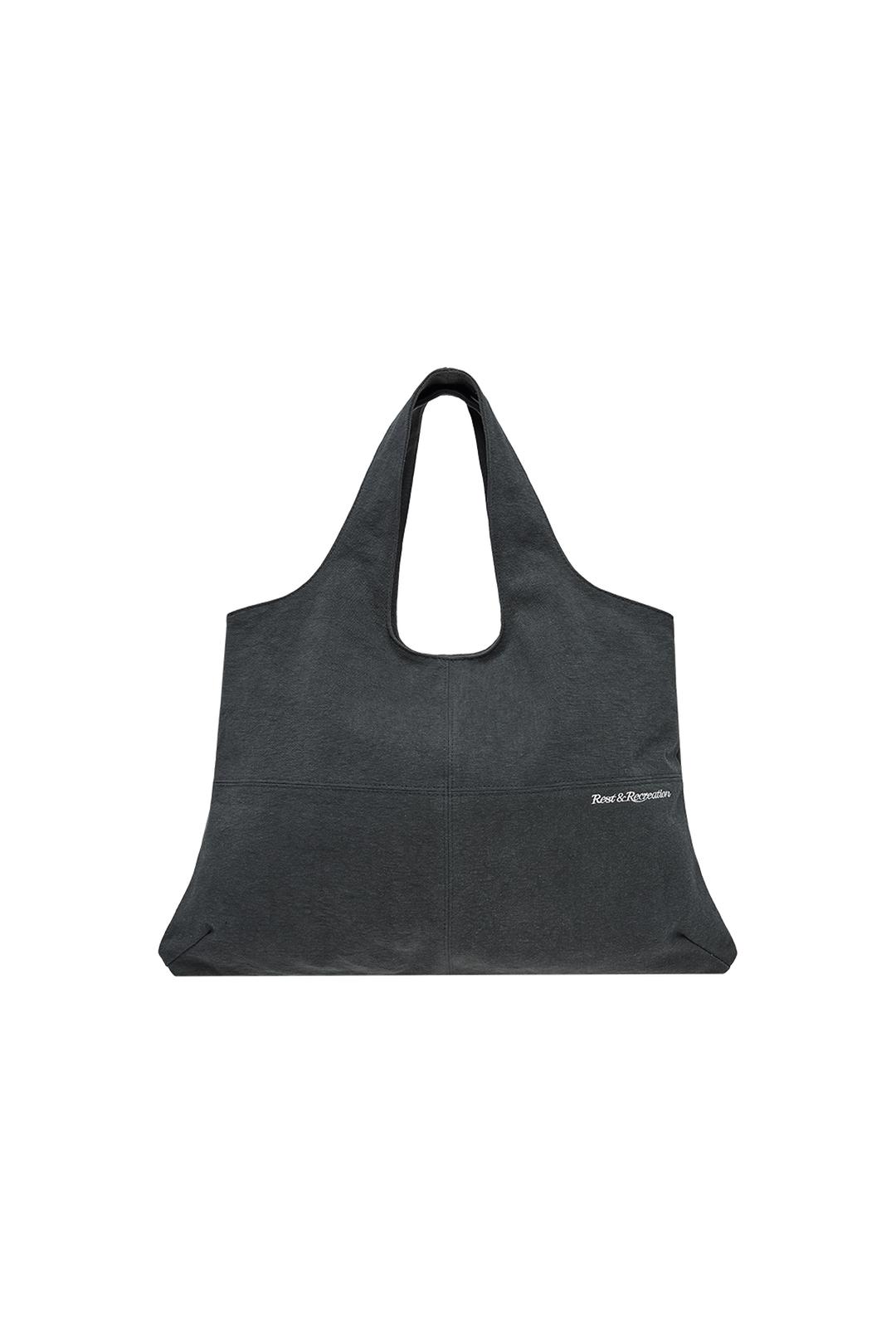 COTTON SHOULDER BAG - CHARCOAL