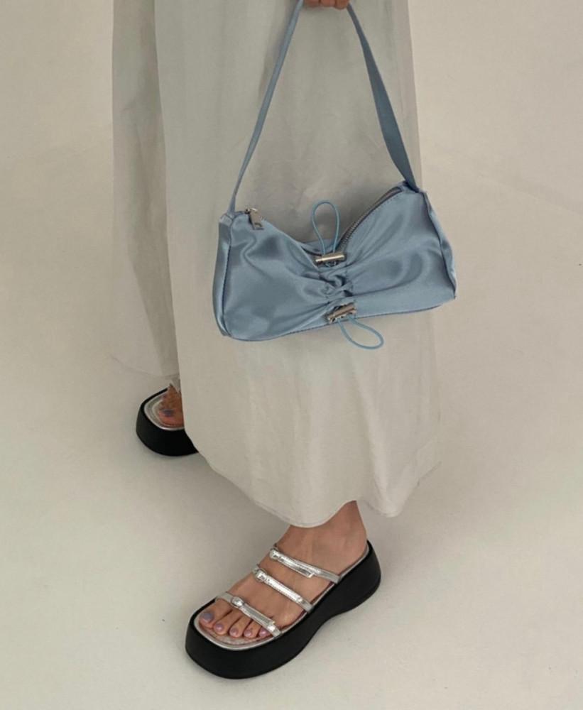 [루아므] 리본 새틴 스트링 숄더백 3colors