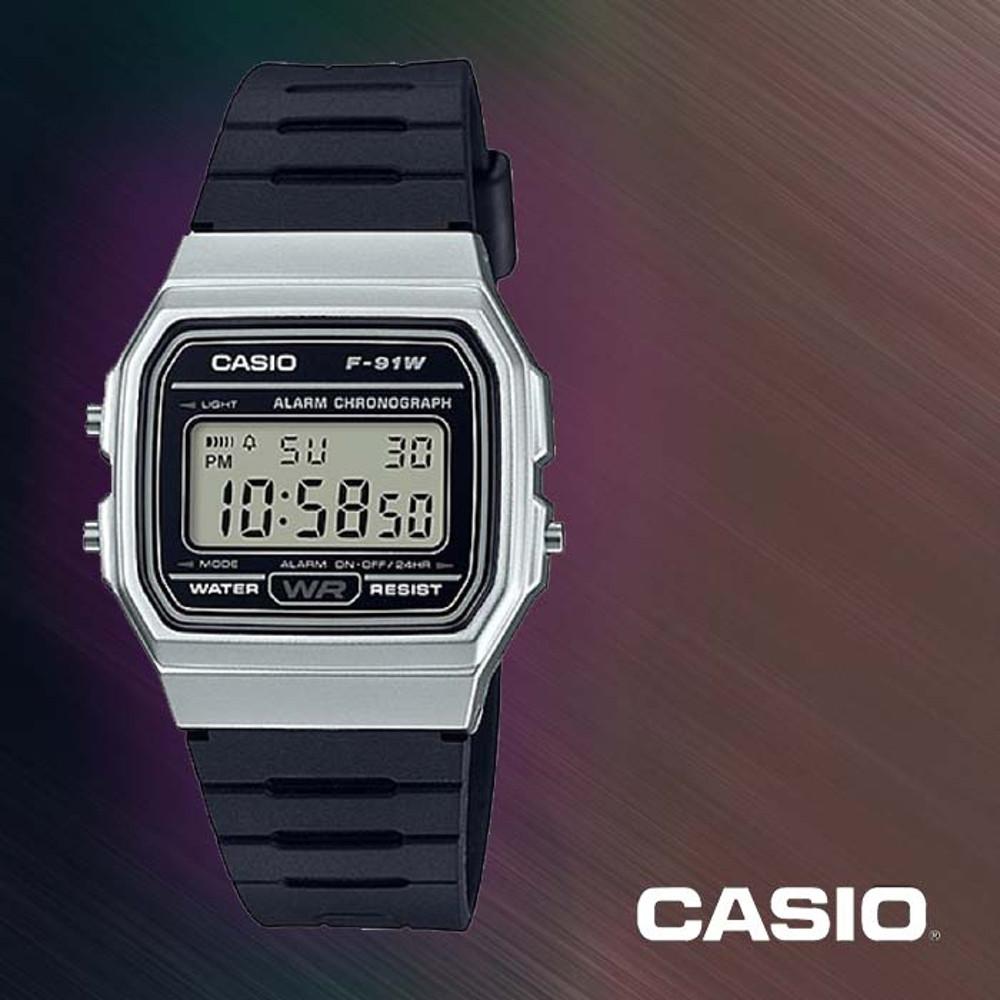 [CASIO] 카시오 F-91WM-7A 공용 우레탄밴드 디지털 시계