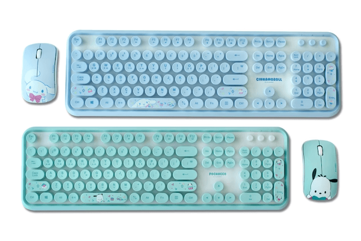 시나모롤/포차코 레트로 무선 키보드 마우스 세트+캐릭터 마우스패드증정(랜덤)