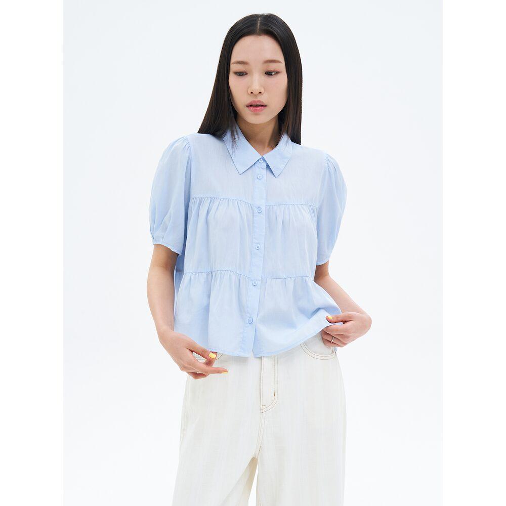 에잇세컨즈 캉캉이 블라우스  스카이 블루 (355765LY1Q)