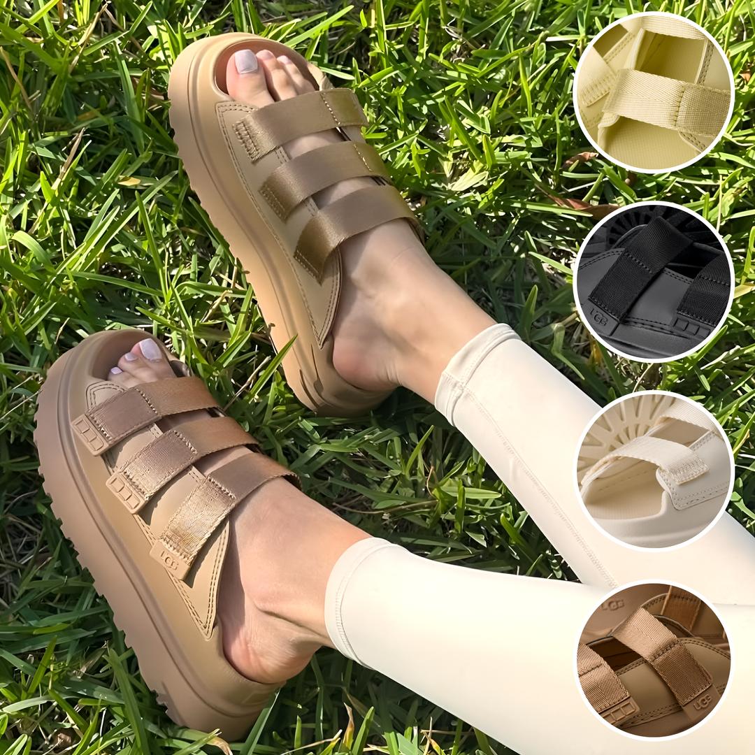 UGG 슬리퍼 어그 골든 글로우 여성 플랫폼 스트랩 여름 빅키즈 GS 1166513K