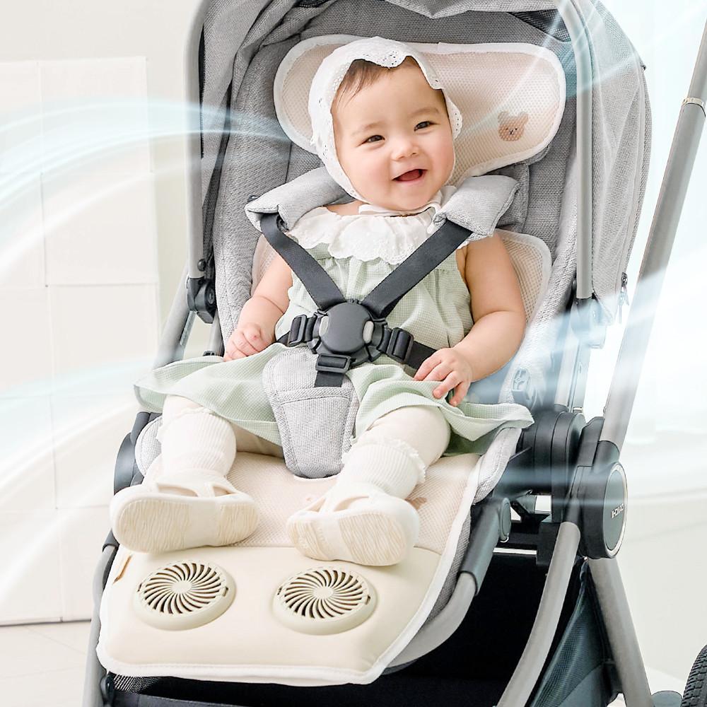 꿈비 아이스허그 듀얼팬 쿨시트 2.0 카시트 통풍 쿨시트 유모차 라이너