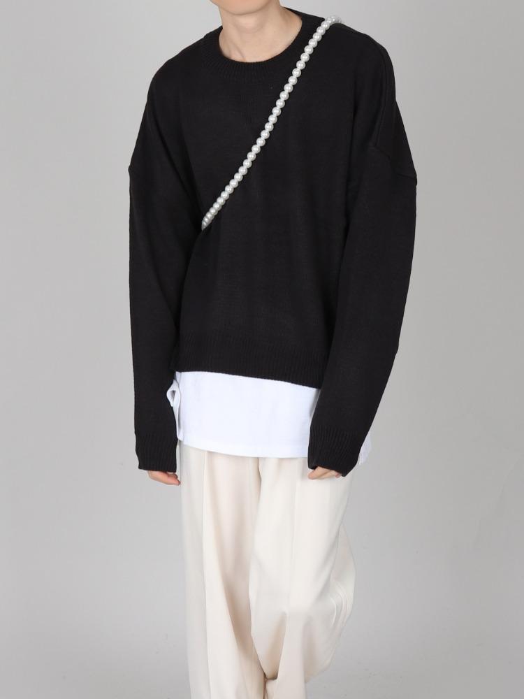 크롭 오버 니트 6 color