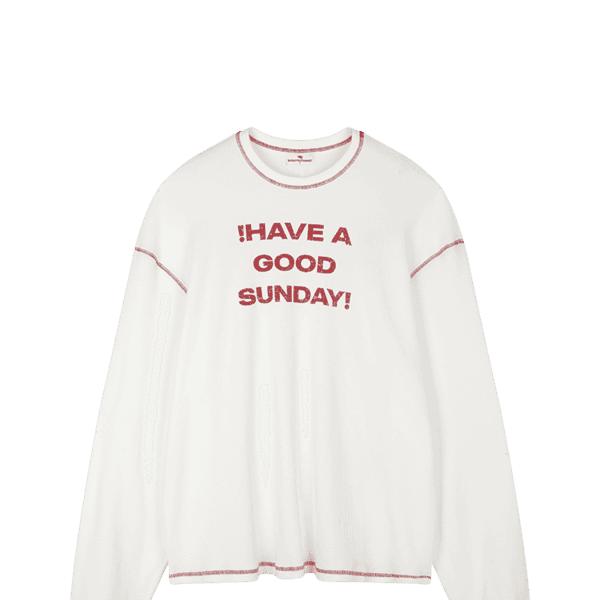 GOOD SUNDAY WAFFLE LS TEE IVORY