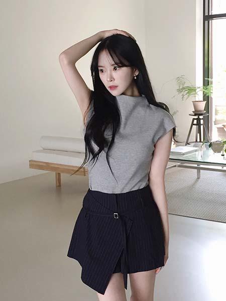 어베러데이 [강추] 첼시 스트라이프 랩 치마바지 - 2C