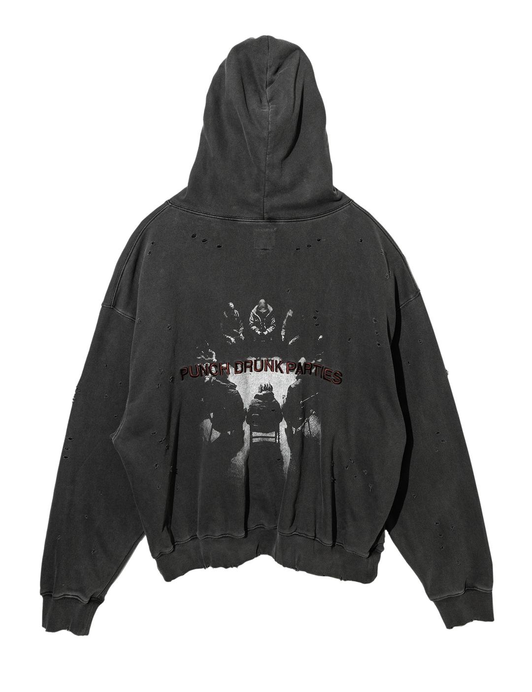 Damoim Garment Dyed Hoodie (CHARCOAL)