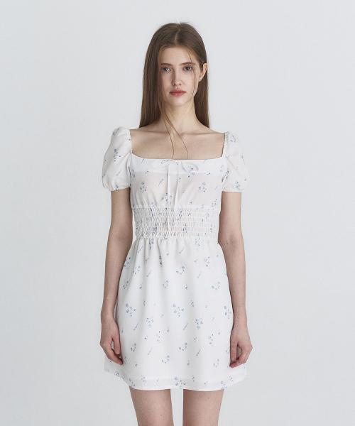 로지 퍼프 드레스 (화이트)