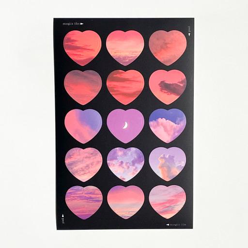 밍키트 핑크 하트 사진관 스티커