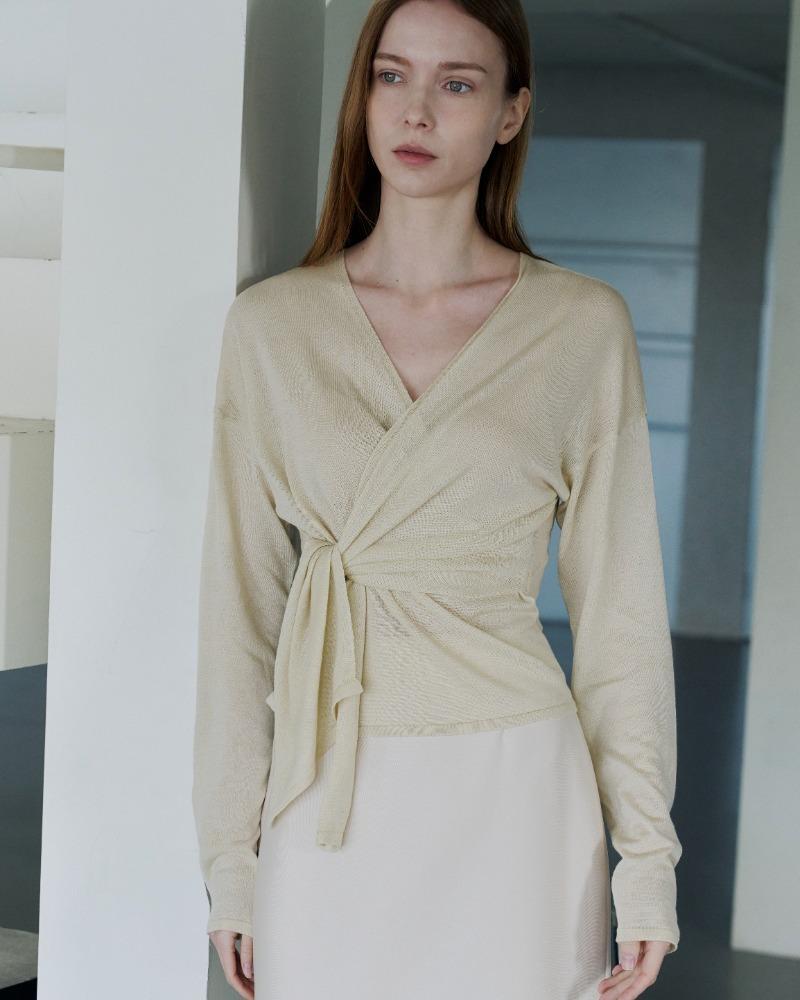 Tencel knit cardigan