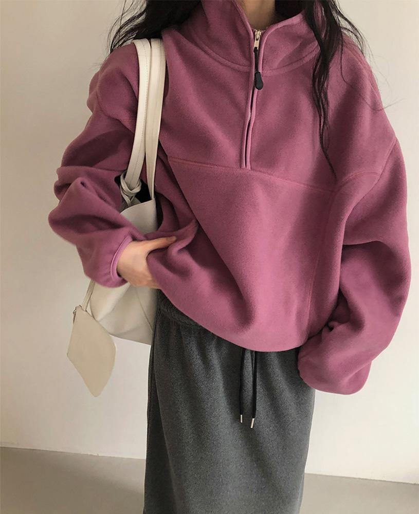 Leslie Fleece Pullover (2colors)