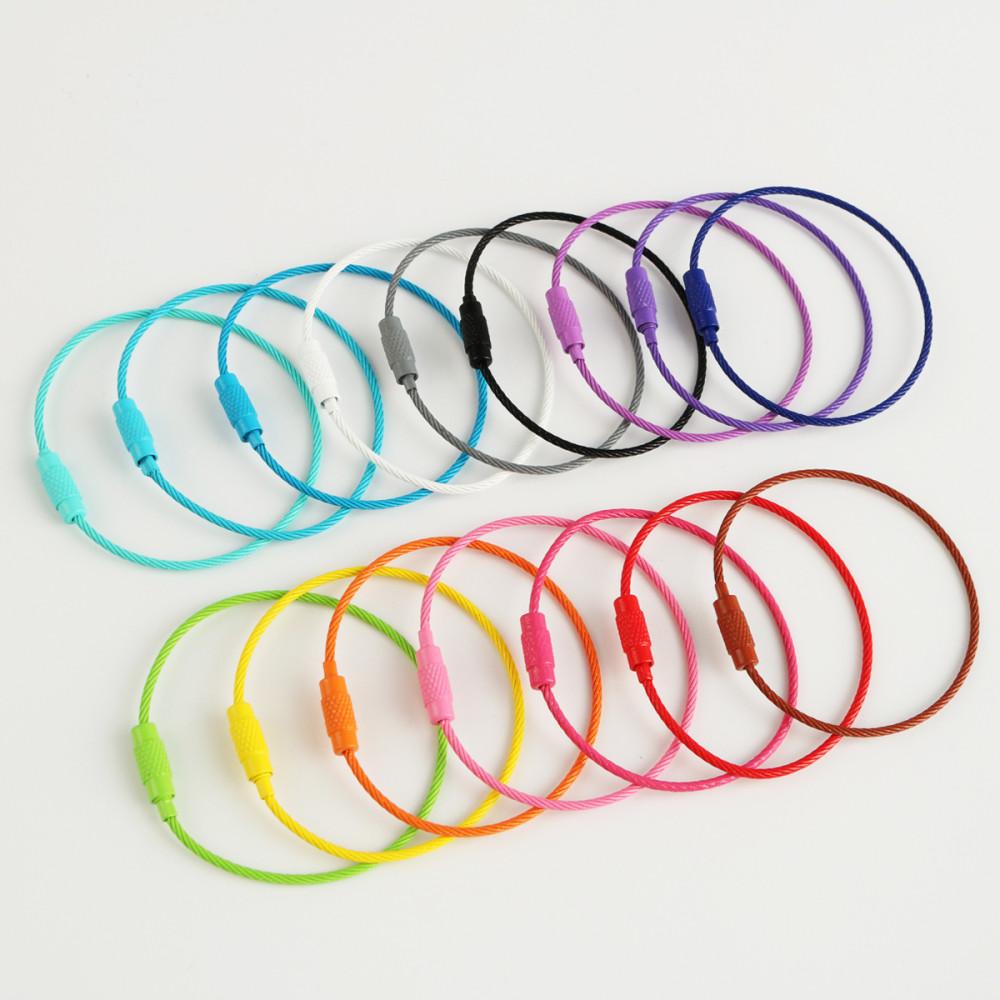 컬러 파스텔 와이어링 키링 열쇠 고리 링 가방키링만들기 와이어 부자재