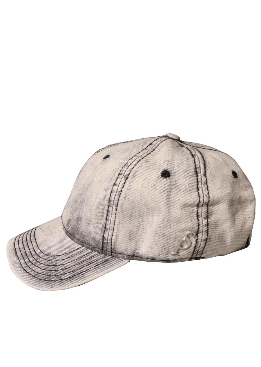 VINTAGE WASHING GRAY DENIM BALL CAP