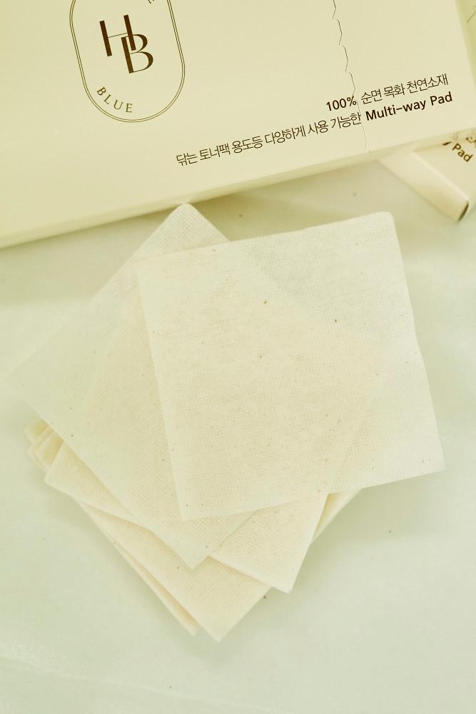 멀티웨이 무표백 생분해 100% 순면패드 헤브블루