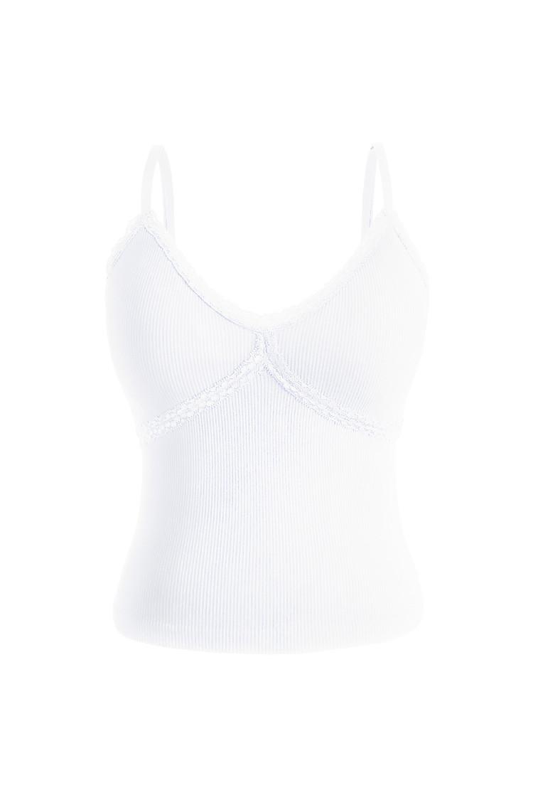 Basic lace top (wh)