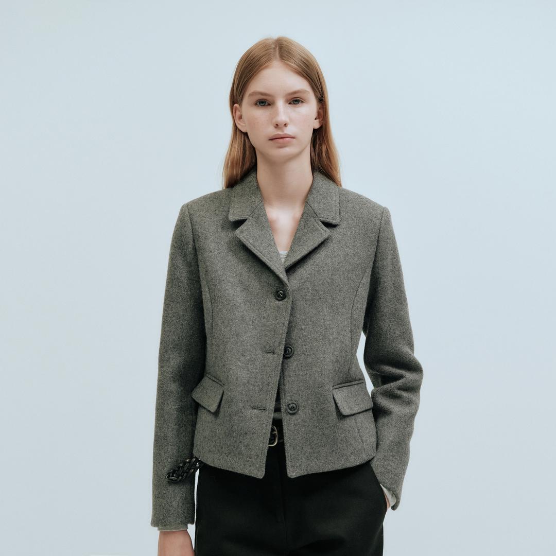 Corrin wool jacket (charcoal)