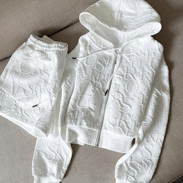 오호스 오호스 OJOS MUFFLER BOXER HOODIE ZIP-UP / OFF WHITE