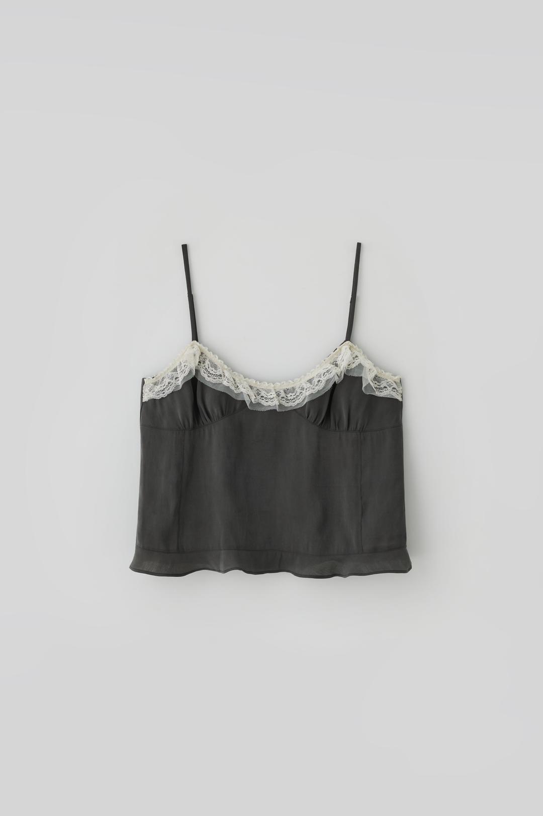 (2nd re-stock) T/T Ornate lace bustier (charcoal)