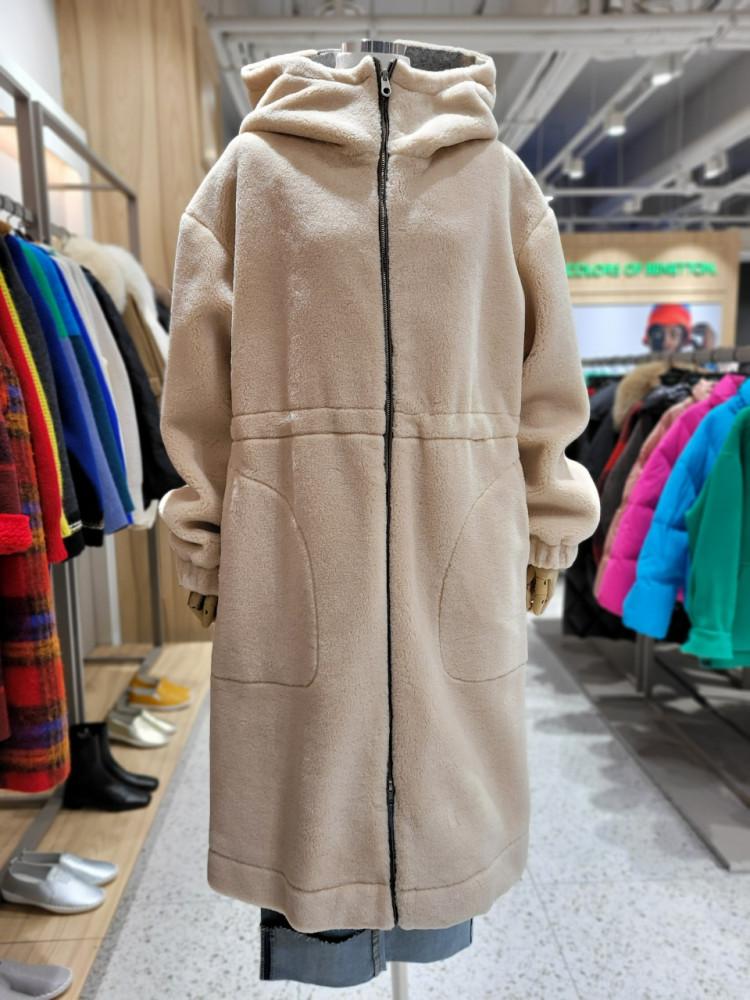 베네통 배색 울 테리 후드 점퍼(BAJP95061)