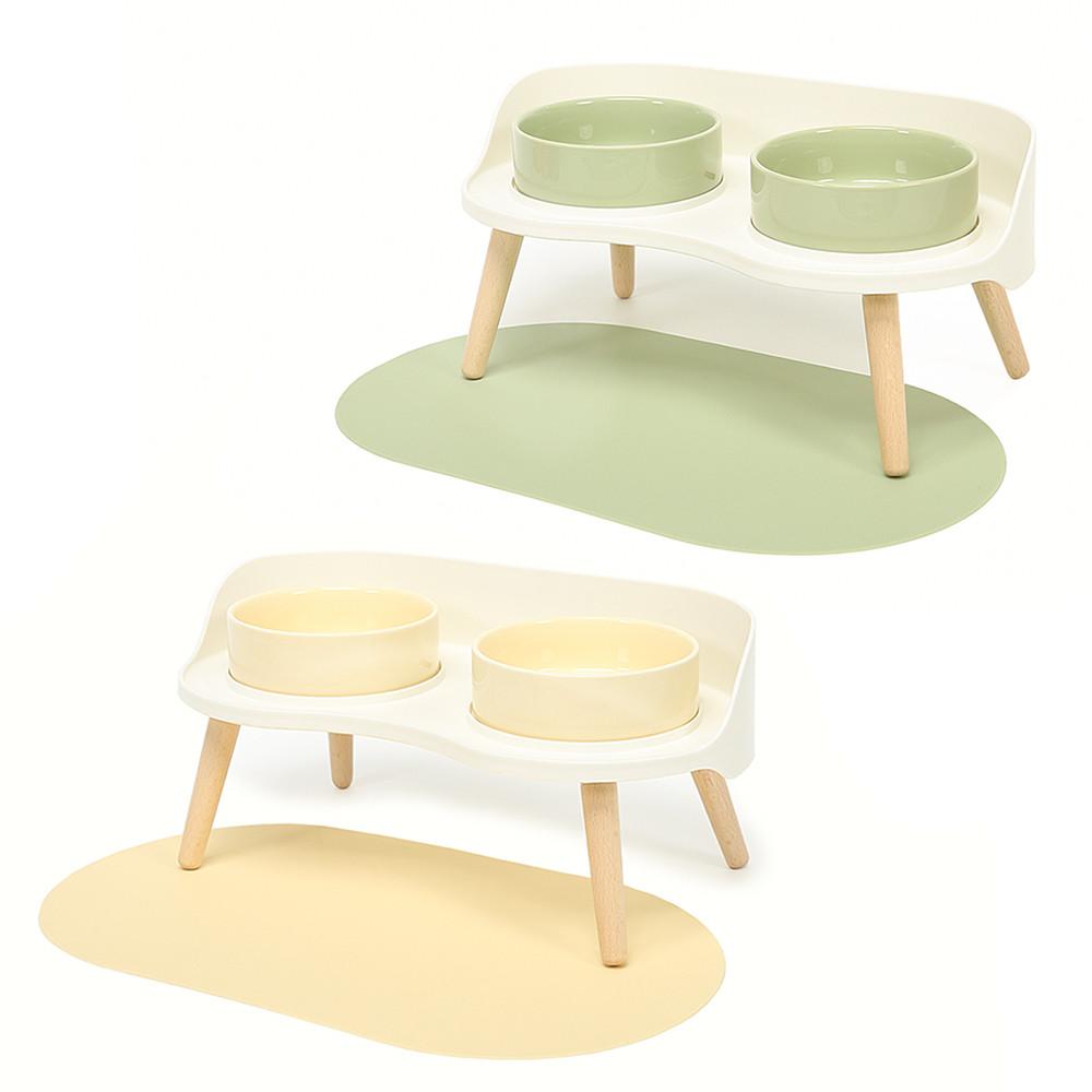 강아지 밥그릇 고양이 식탁 애견 식기 도자기 세라믹 물그릇 높이 수반